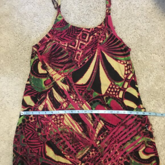 Pink Batik Womens Fairy Grunge Two Layer Handkerchief Hem Maxi Dress - Picture 10 of 16